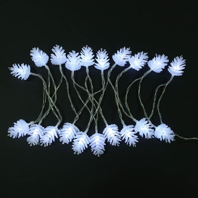 5M 28 LED Pine Cone String Lights Fairy light for Pineapple Christmas Tree pendants Valentine Day wedding party Manual DIY Decor