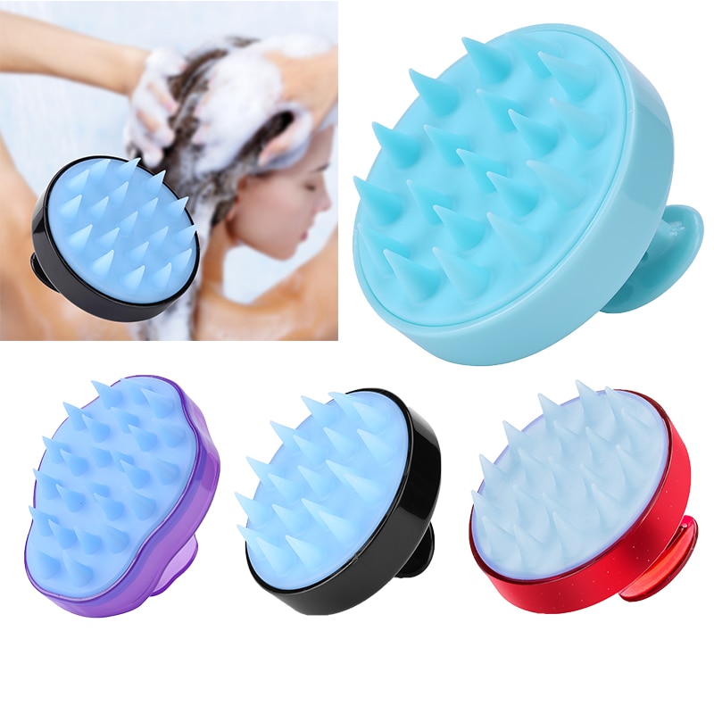 Mini Handheld Silikon Kopf Körper haar Massage Pinsel Shampoo Haar Waschen pinsel Dusche Pinsel Bad Spa Abnehmen