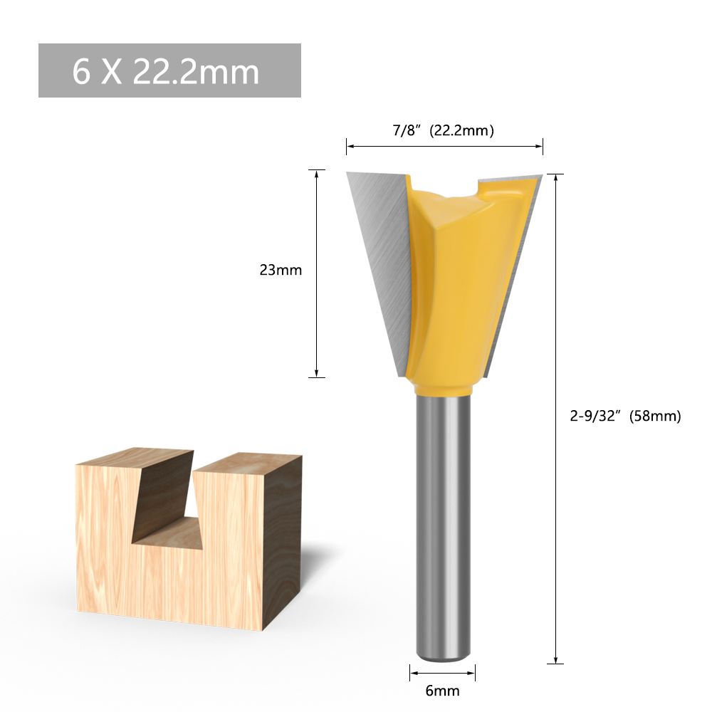 LAVIE 1pcs 6mm 1/4 Shank Dovetail Joint Router Bit Set 14 Degree Woodworking Engraving Bit Milling Cutter For Wood C06026 C07: 29mm