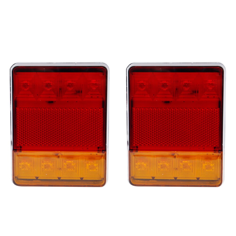 2 Stuks 24V Waterdichte 8LED Auto Achterlicht Lampen Paar Boot Achter Onderdelen Voor Trailer Caravans Ute Kampeerders truck Auto Verlichting