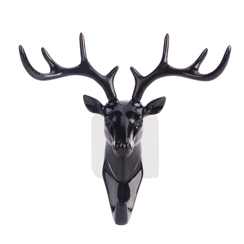Elch Kopf Zauberstab Montiert Tasche Aufhänger Geweih Haken Selbstklebenden Aufhänger Tasche Schlüssel klebrig Halfter Weihnachten Hirsch Horn Haken