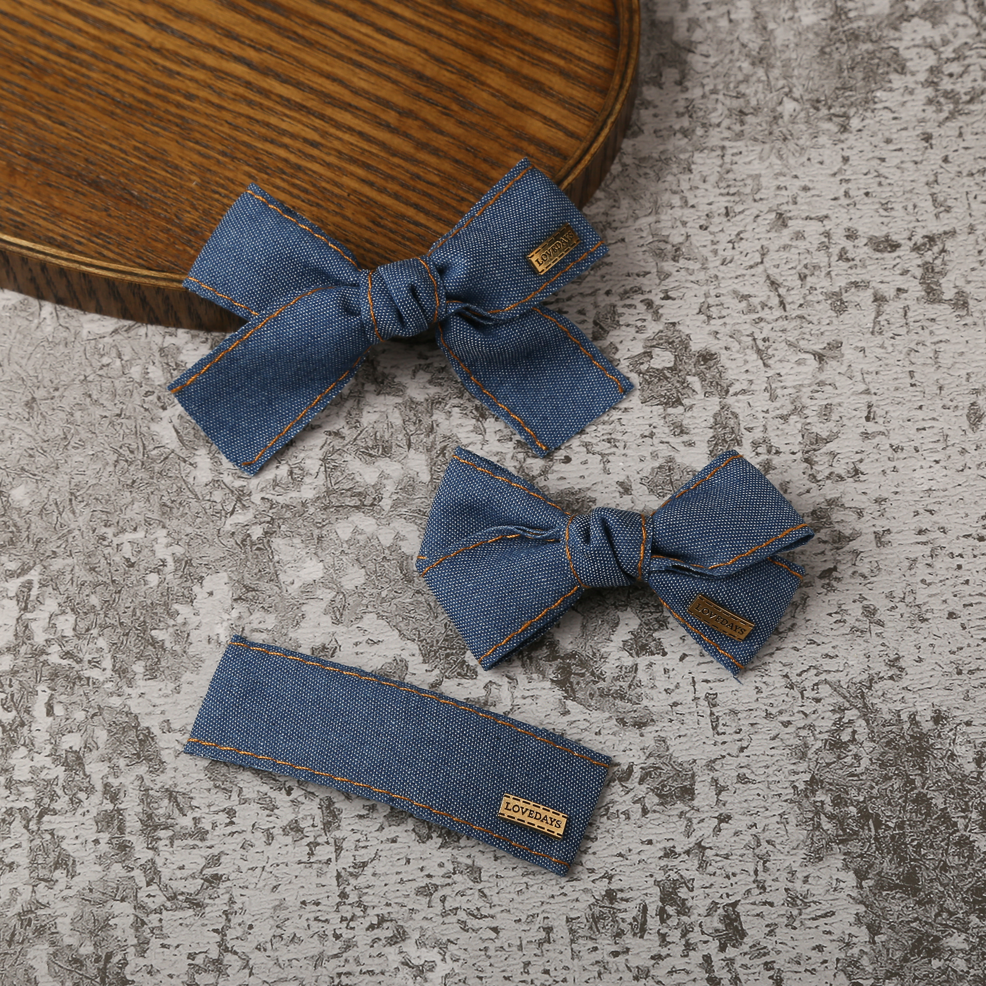 Denim Hair Clip Hairpins French Barrettes Clip Cool Girls Korean Handcraft Style Hair Accessories for Girls