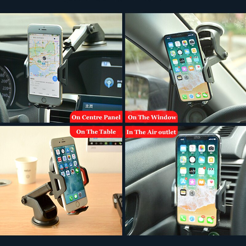 Windshield Gravity Sucker Car Phone Holder Phone Universal Mobile Dashboard Support For iPhone Smartphone 360 Mount Stand