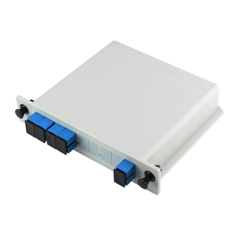 Splitter Fiber Optical Box FTTH PLC Splitter box Plug-in Plc Splitter Four Light Splitting SC Port 1 to 4 Optical Fiber Splitter
