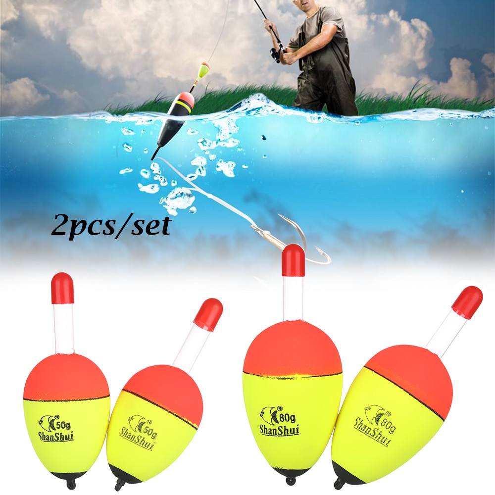 2pcs/set Luminous Floating Floats 5g/8g/10g/15g/20g/30g/40g/50g/60g/70g/80g Sea Rock Fishing Striking Hard Tail Belly Floats