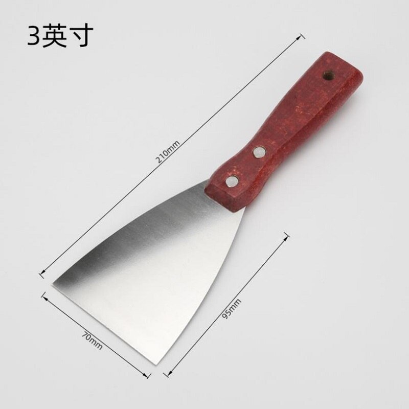 Scraper For Paint Removal Stainless Steel Scraper Putty Knives with Wooden Handle for Taping Paint Wall Floor Tile 4pcs