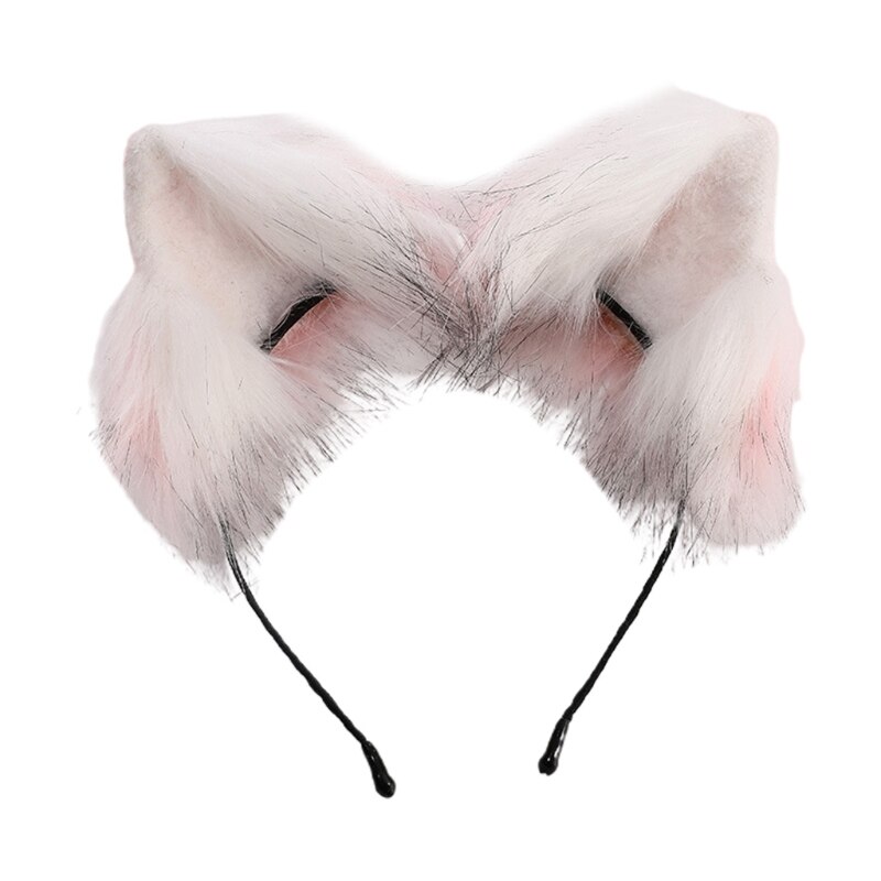 Lolita – tête de Cosplay gothique en peluche avec oreilles de chat pour décoration de fête d&#39;halloween
