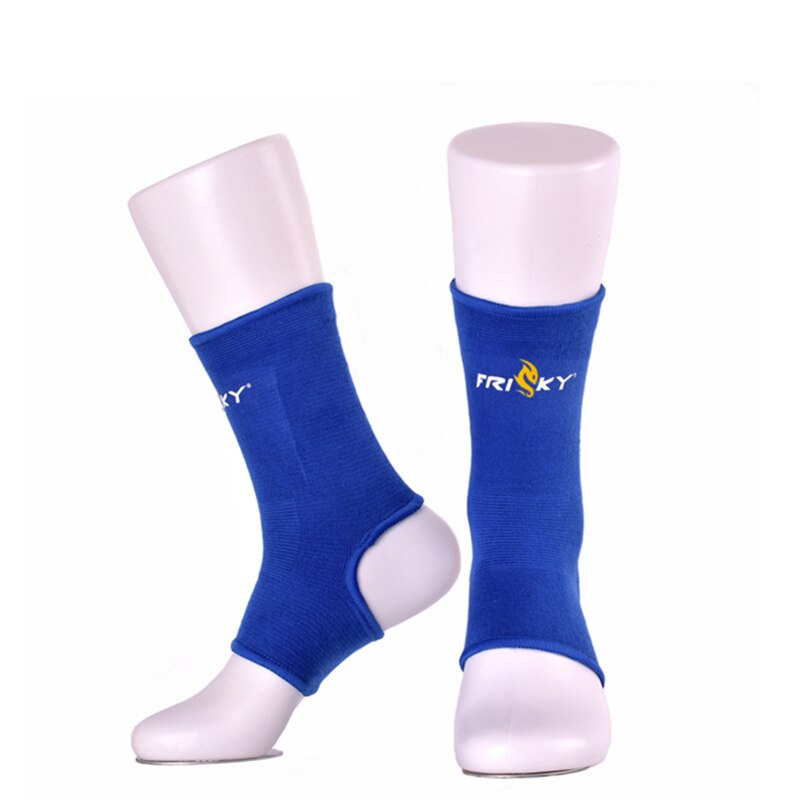 1 para tajski boks sport orteza stawu skokowego skarpety uciskowe stóp ochronny sprzęt siłownia Sanda Muay Thai sprzęt Protector noga: Blue / S