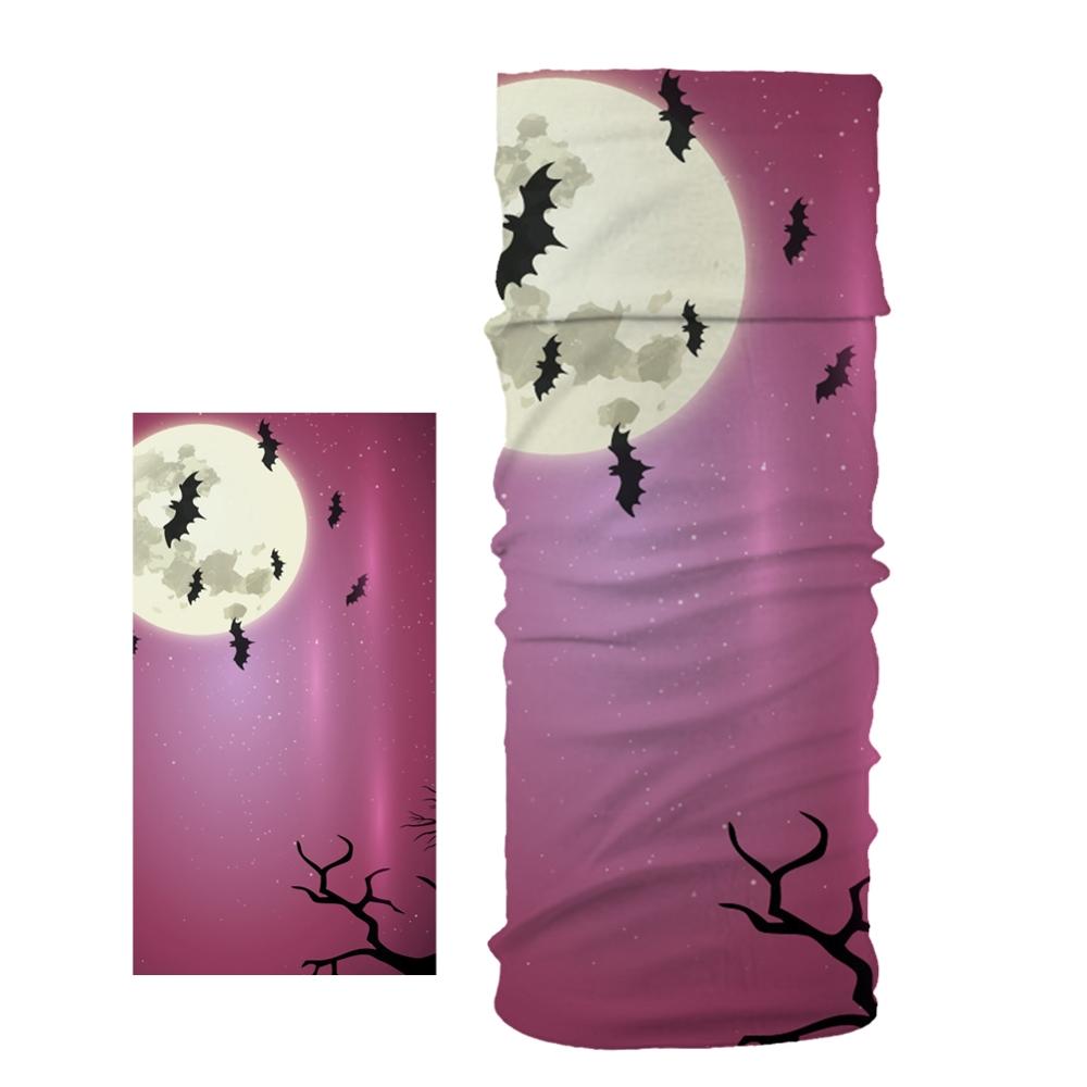 Bat Pumpkin Halloween Pattern Head/Face/Mask Neck Bandana Scarf Dual-use Magic Tube HeadScarf Cycling Sport Headwear Turban