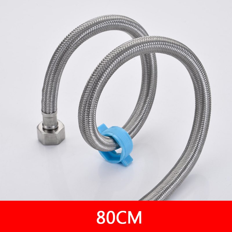 Tuyau Flexible de plomberie en acier inoxydable, robinets de alimentaire, lignes d&#39;approvisionnement en eau, serpent, pour évier de cuisine, accessoires de salle de bains: 80CM
