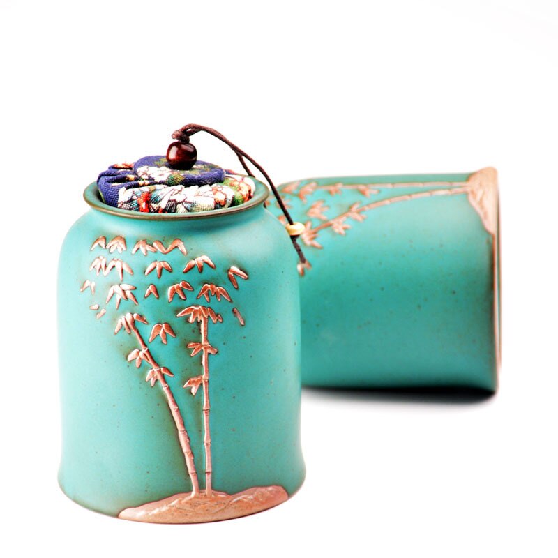 Matte green glazed tea pot, simple stoneware small teahouse, Dehua ceramic tea set relief