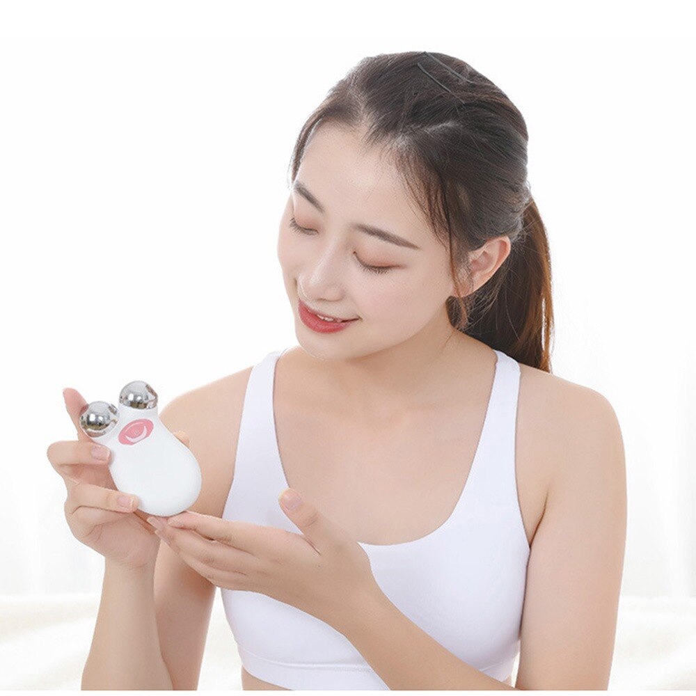 Face Lifting Microcurrent Roller Massager Skin Tightening Anti Wrinkle BIO Micro Current Facial Lift Care Beauty Device