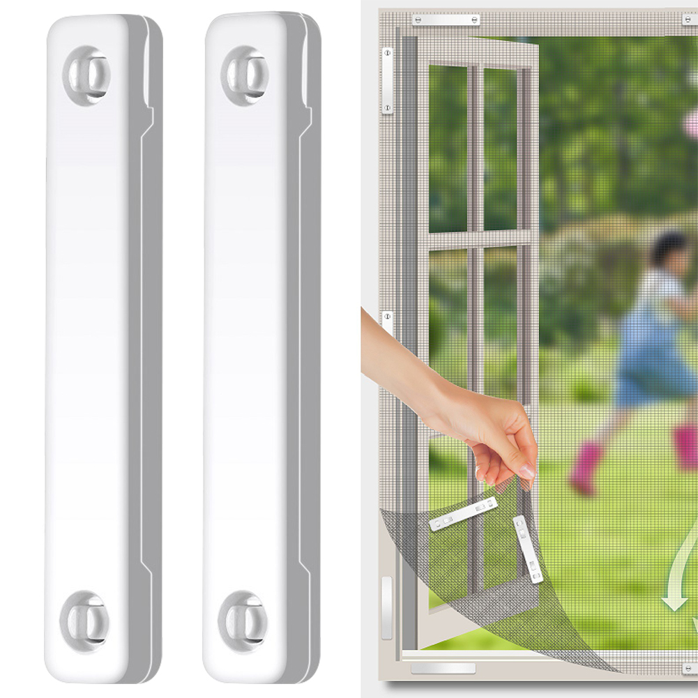 Magnetische Raamschermclip Zelfklevende Raamfixatiegesp Voor Muggennet Ramen Deuren Nagelvrije Insectenbescherming