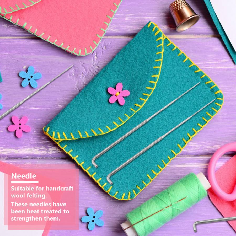 100Pcs Felt Needle Set Handcraft Wool Felting Needles Kits Set Handmade Tool Wool Felt Needle Set Accessories
