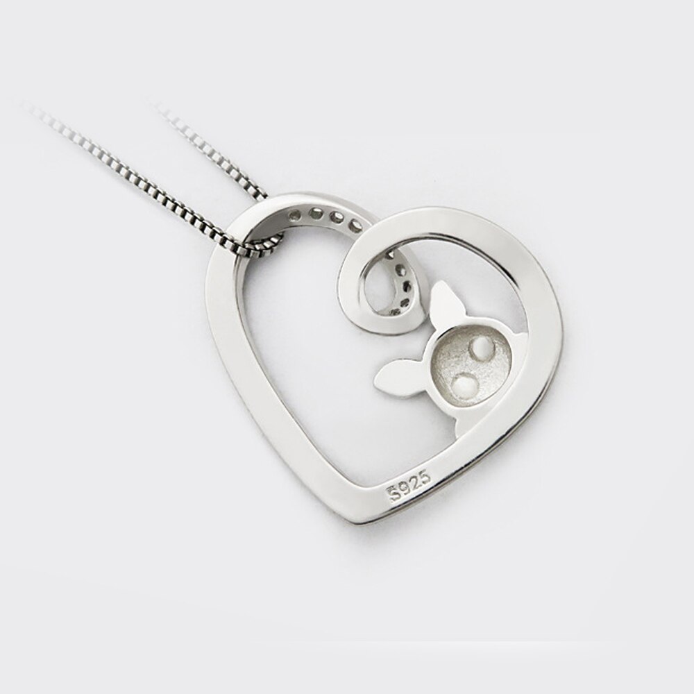 Women Copper plated silver Pig Pendant Necklace Piggy Jewelry Cute Hollow Heart Engraved"Keep Me in Your Heart" for Women Girls