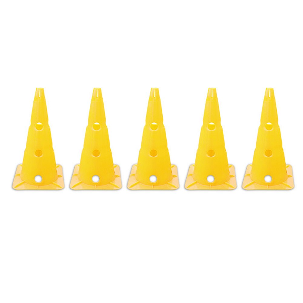 Conos deportivos duraderos para patinaje, marcador de entrenamiento de fútbol y soporte de disco para niños, actividad de campo: YELLOW
