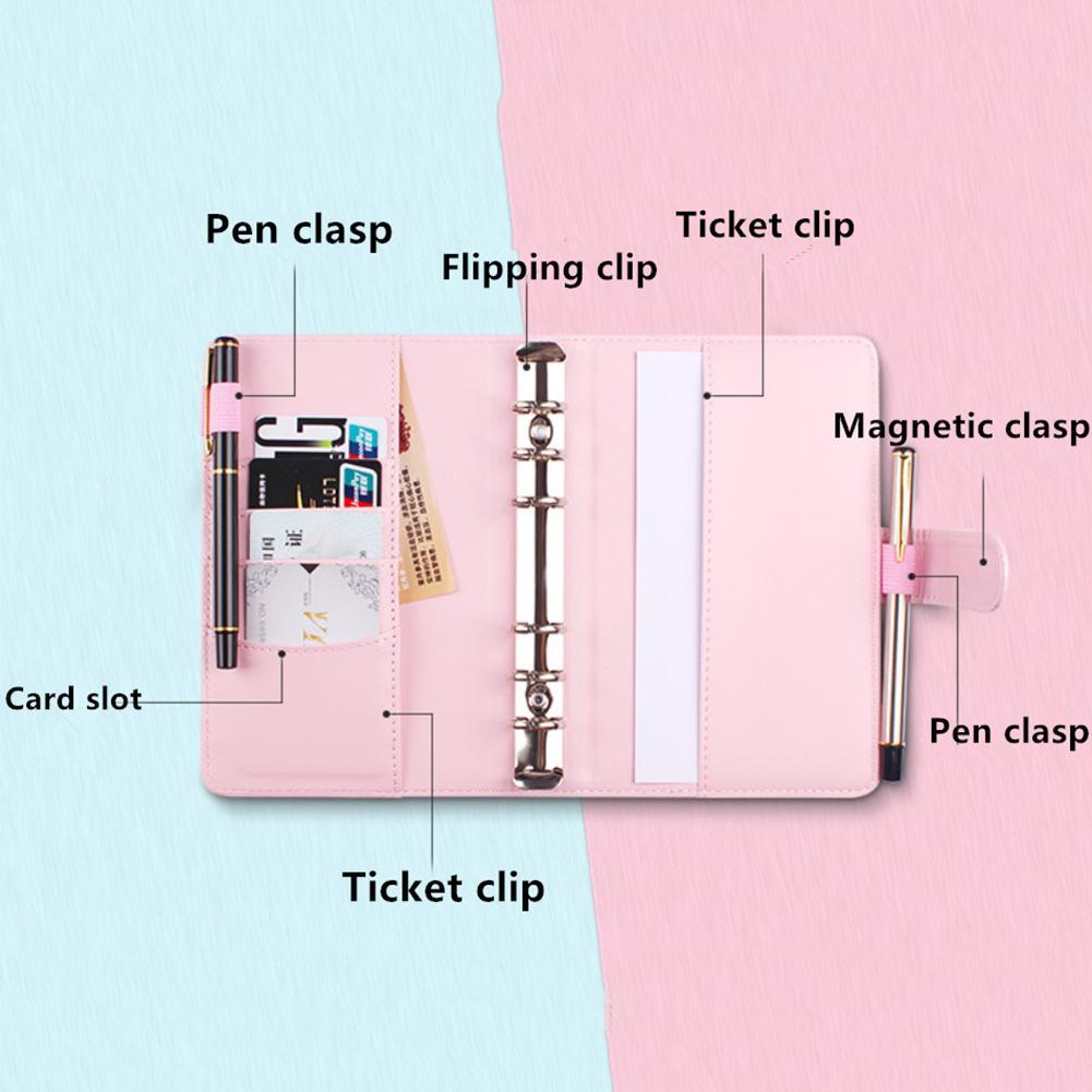 A5 A6 Loose Leaf Ring Binder Notebook Multifunctionele Planner Wekelijkse Maandelijkse Dagboek Notebook Cover Briefpapier Student Leveringen