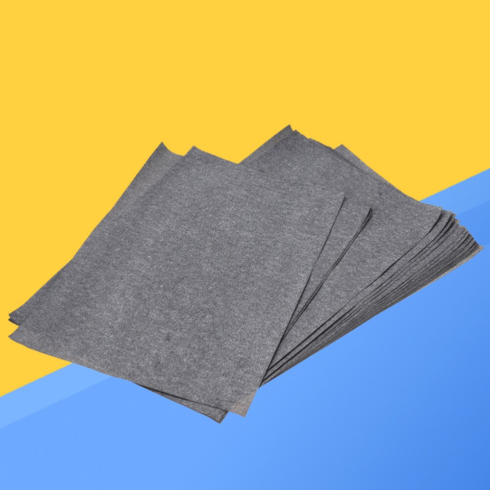 50 Sheets/Bag Transfer Paper Tracing Paper Graphite Carbon Paper Painting Carbon Coated Paper (Gray and Black): Black