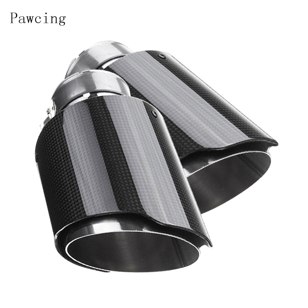 Adapt Akrapovic Car Exhaust Systems matte Carbon Muffler Tip Tail End Universal Stainless stee Straight Flange Sandblasting for