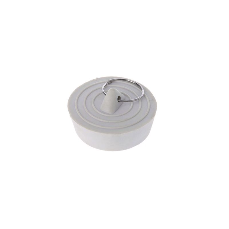 Gummi vask drænproppestop med hængende ring til badekar køkken badeværelse: -2