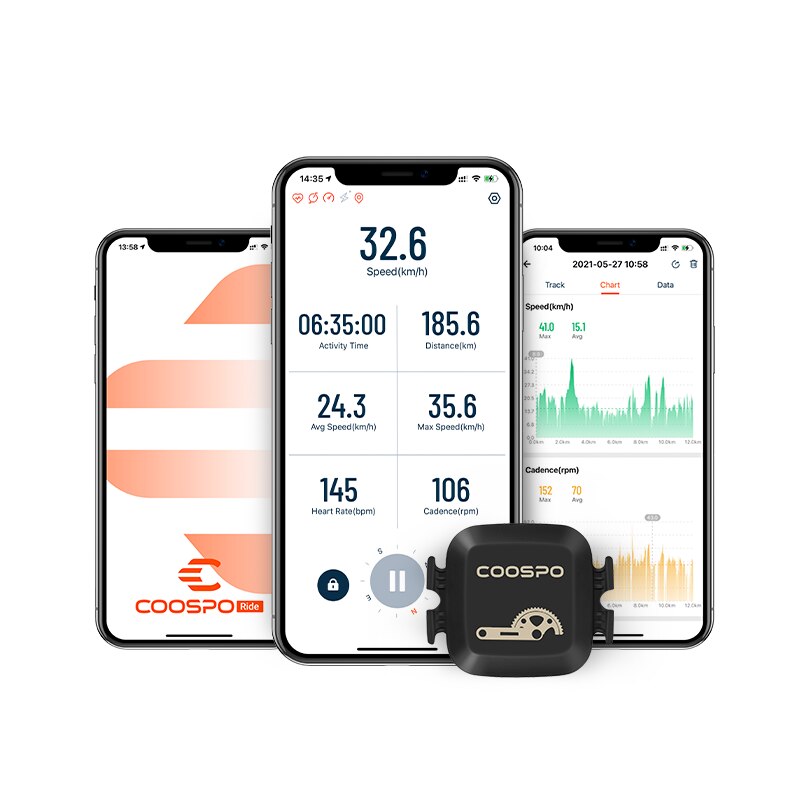Coospo BK467 Snelheid/Cadanssensor Bluetooth Ant + Waterdicht Weg Fiets Rpm Sensor Voor Wahoo Garmin Gps Fietscomputer