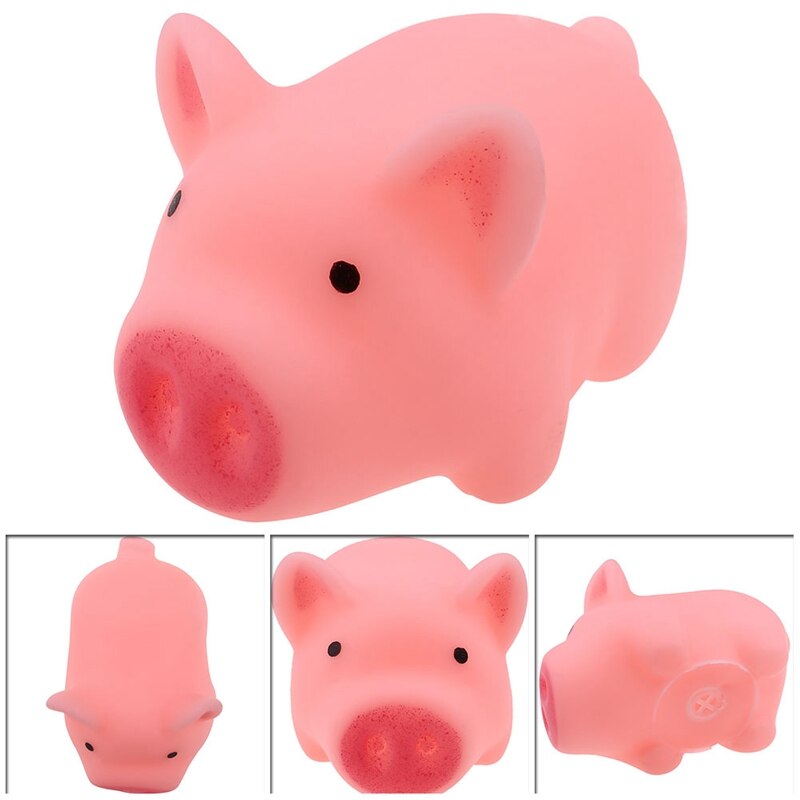Cute Dog Toys Pink Screaming Rubber Pig Pet Toys Squeak Squeaker Chew Home Decorations