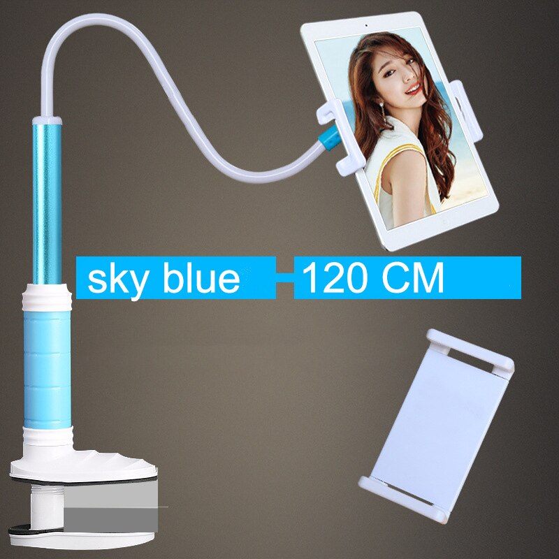 Soporte de cocina de brazo largo para tableta, para Samsung, Ipad Air, Mini Xiaomi Kindle de 4,0 A 11 pulgadas: sky blue 120cm