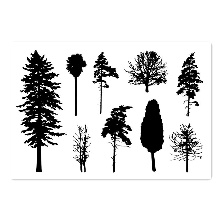 11x16CM noir arbre transparent joint clair timbres silicone joint rouleau timbres album à faire soi-même album/carte production pâques