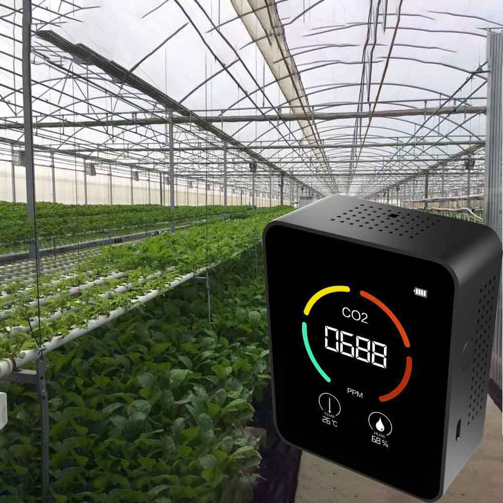 Smart CO2 Sensor Air Detector Carbon Dioxide Detector Agricultural Production Greenhouse CO2 Meter Air Monitor