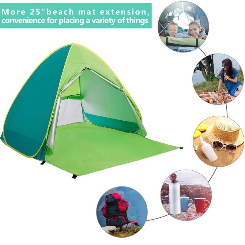 Ultralight Pieghevole Tenda Pop Up Automatico Aperto Tenda Della Spiaggia Famiglia Turistico Pesce Camping Tenda Da Sole tenda