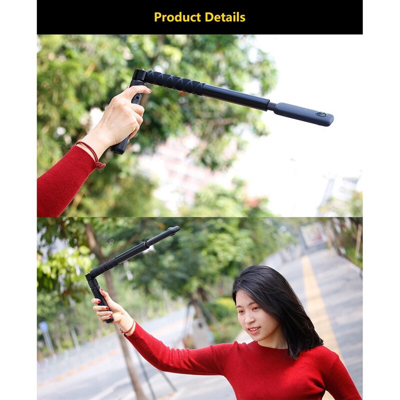 Unsichtbarer selfie-stick als handstativ für insta 360, one x, one r plus, evo und bullet time.