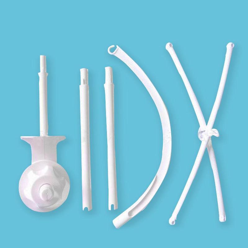 Rotating Baby Bed Bell Bracket Adjustable White Baby Bell Holder Interactive Box Crib Mobile Toy Bracket+wind-up Bed Music B7S5