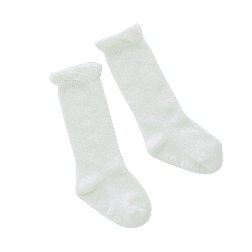 Socks For Baby Girln Popular Kids Toddler Cotton Knee High Warm Hosiery Cotton Stockings: Ivory / 12M