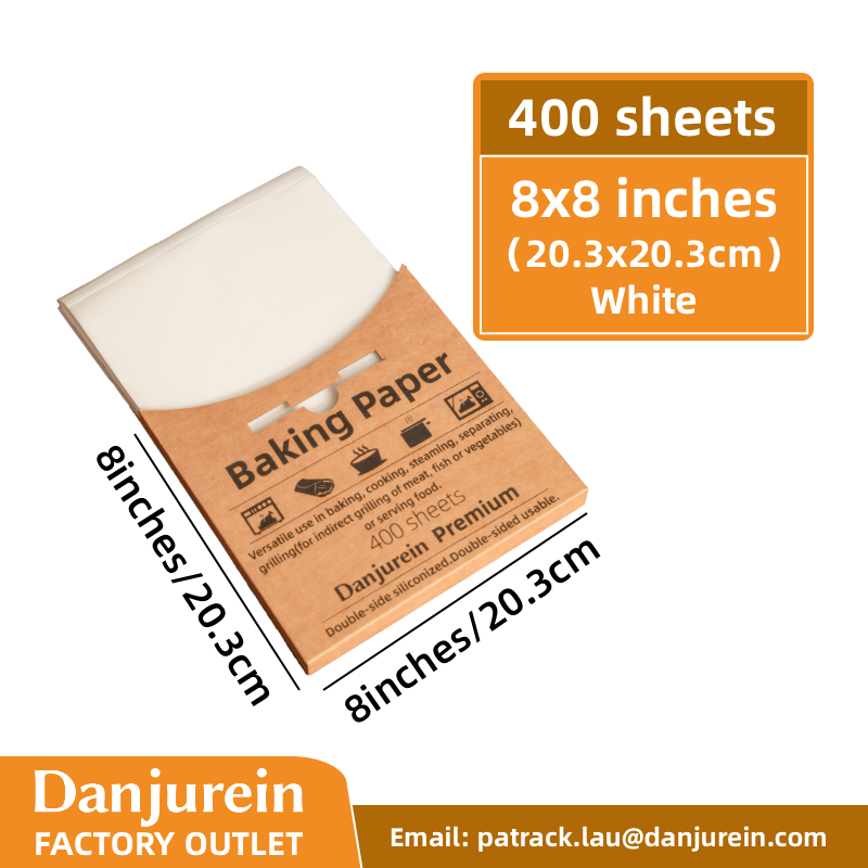 Pergament papier zurück papier vor geschnittenes Antihaft-Quadrat 8 "x 8" Luft fritte benutzen Papier Backbleche Grillen dampfenden Brot kuchen Keks: Armee Grün