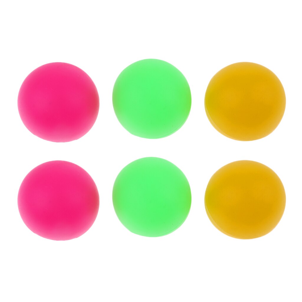6 stk 36mm bordtennisbolde / club beer pong / assorteret farve kattebolde  - 2 type