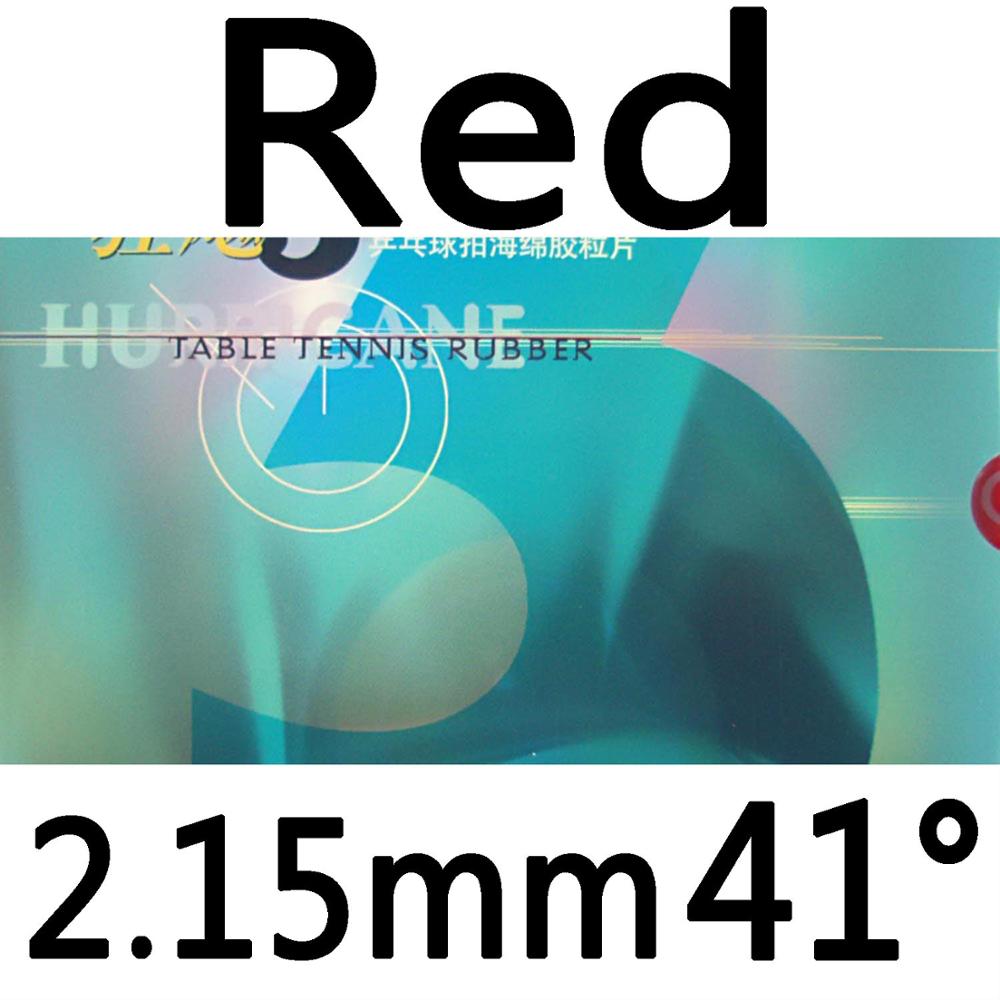 DHS NEO Hurricane3 NEO Hurricane-3 pips-in table tennis pingpong rubber with orange sponge 2.15-2.2mm: Red 2.15mm H41