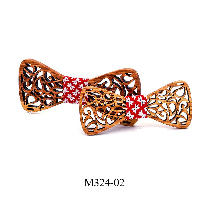 Eltern-Art Nette freundlicher Jungen Holz Fliege freundlicher Schmetterling Typ Bogen krawatten Mädchen Holz Bogen krawatten für männer einstellen Corbatas Para hombre: M324-2