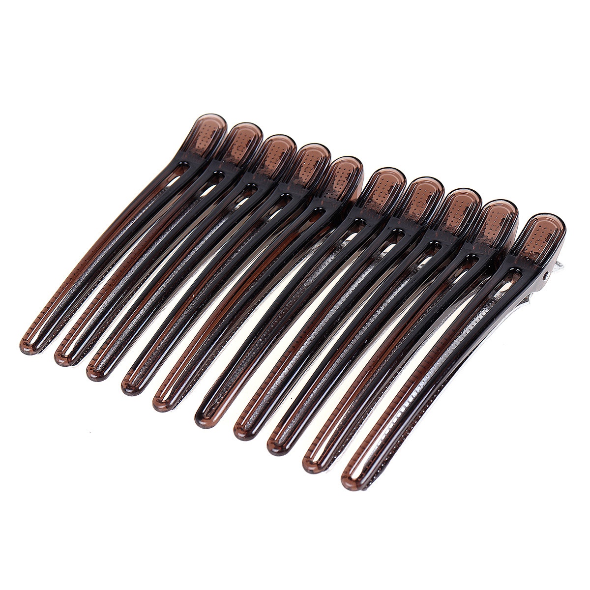 10 Stuks Kappers Haarclips Salon Kappers Plastic Klemmen Professionele Haarspeld Styling Accessoires Tools: WHITE