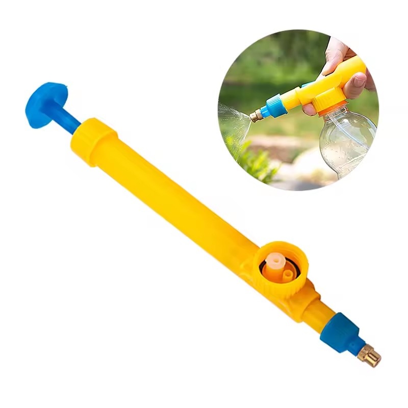 High Pressure Air Pump Manual Sprayer Adjustable Drink Bottle Spray Head Nozzle Garden Watering Tool Sprayer Agriculture Tools: Yellow
