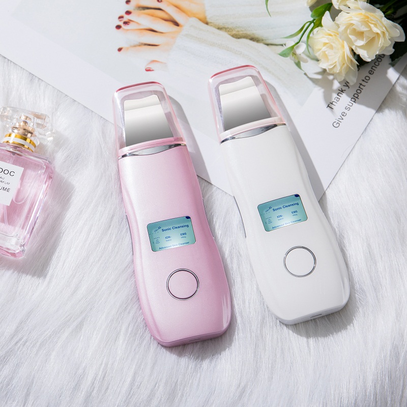 Limpiador Facial ultrasónico LCD para la piel de la cara limpiador Facial pelador vibratorio eliminación de espinillas exfoliante herramienta limpiador de poros recargable