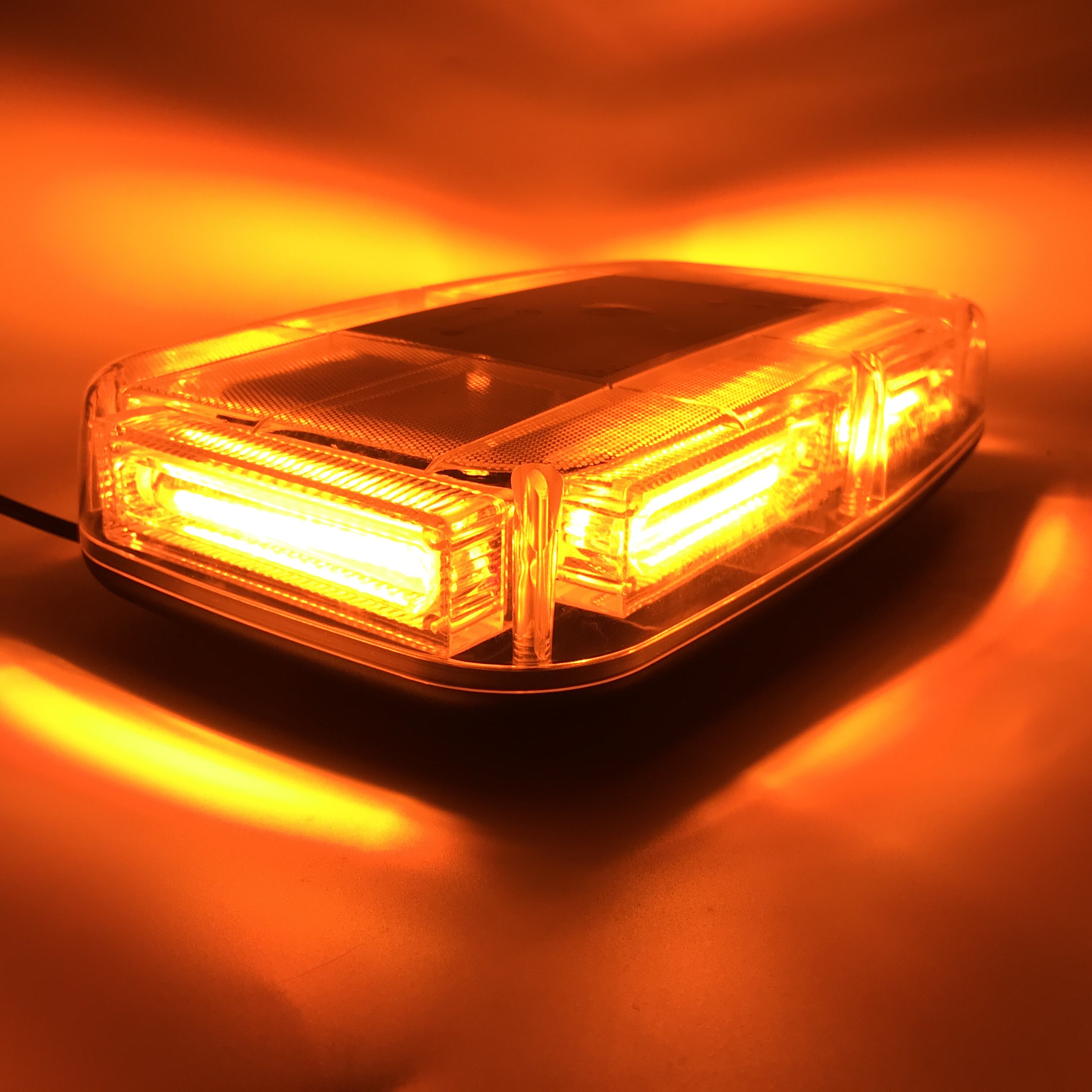 Bärnsten cob ledde bil strobe varningsljus fordon tak blinkande fyr polis blixt nödsignallampa 12/24v