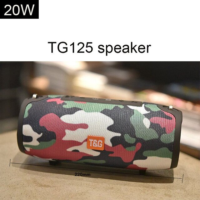 TG esterno portatile impermeabile bluetooth speaker 20W altoparlante ad alta potenza boombox stereo surround caixa de som colonna subwoofer: 20W Camouflage