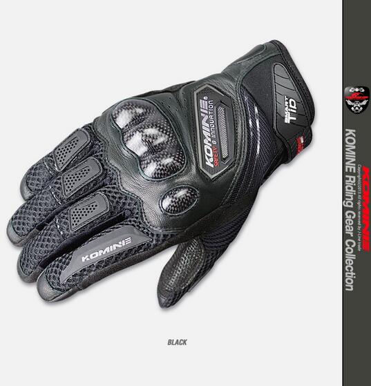 Gratis verzending komine gk -167 carbon protect leather mesh handschoenen touchscreen 4 kleuren
