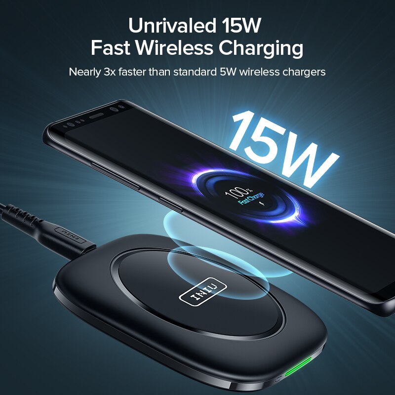 INIU 15W Qi Drahtlose Ladegerät Induktion Schnelle Telefon Ladung Pad Für iPhone 12 11 Profi Xs Max Mini X xr 7 8 Samsung Xiaomi Huawei LG