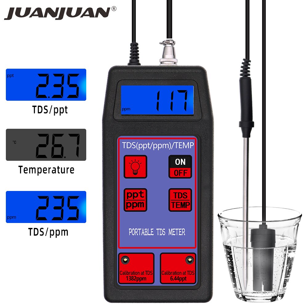 2 in 1 TDS TEMP Meter Tester TDS-8426 Water Tester Waterproof TDS Temperature Meter drink water Measurement Tool 50%off