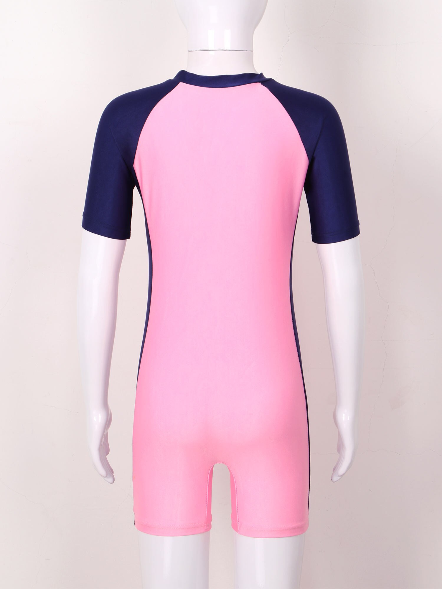Badedragt til børn piger korte ærmer todelt svømme jumpsuit+nederdel sæt børn udslæt guard badetøj til 5-14 år