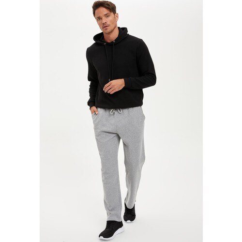 Defacto Male Slim Fit Basic Gray Sweatpants Season
