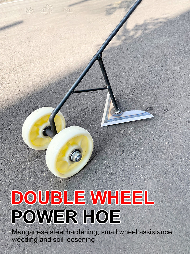 Manual Garden Push Wheel Hoe,Household Hand-Pushed Hoe, Garden Hoes, Tillage Machine,Weeder For Weeding Turning Loosening Soil