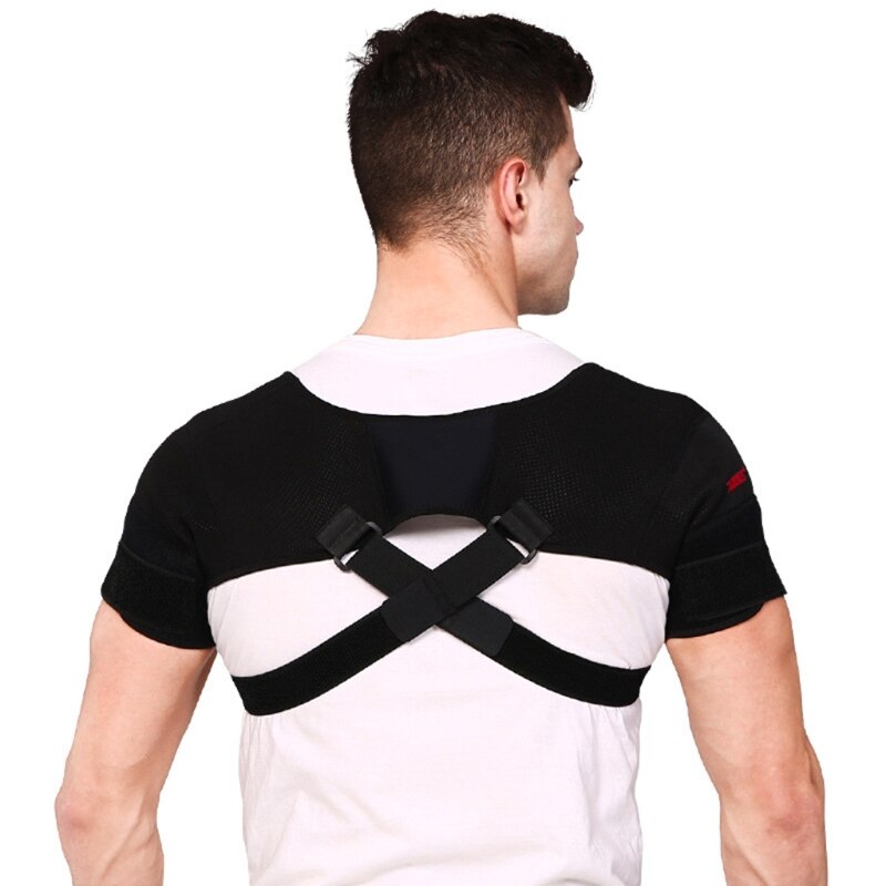 27RD Verstelbare Schouder Ondersteuning Spine Terug Ondersteuning, Unisex Double-Side Guard Strap Back Brace Houding Schouder Ondersteuning: M