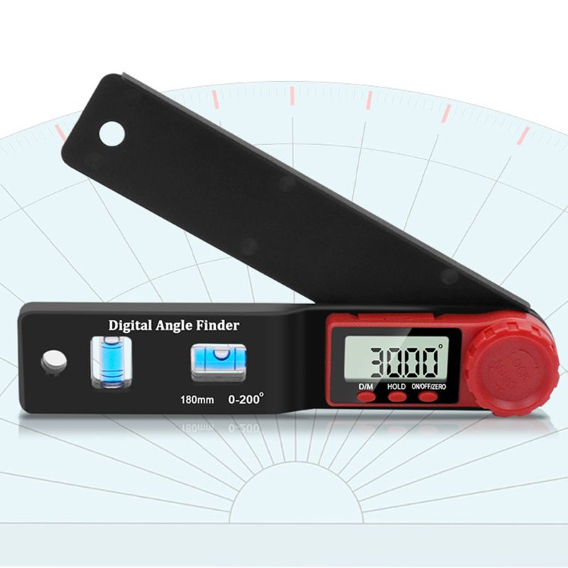 2 in 1 Digital Angle Finder Inclinometer Spirit-Level Angle Ruler Electronic Goniometer Protractor Angle Measuring Tool: Blue